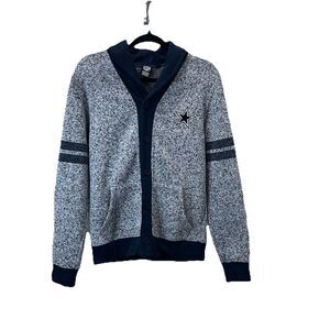 Dallas Cowboys NFL Team Apparel Football Button Cardigan Sweater Mens Size S